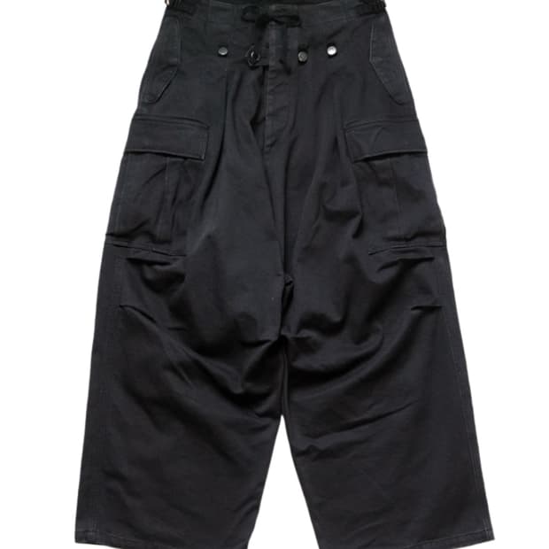 캐피탈 헤비 드릴 점보 카고 팬츠 블랙