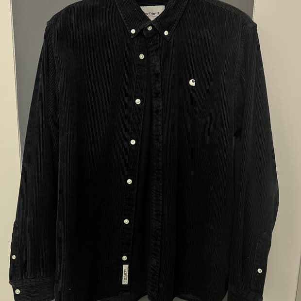 [L] 칼하트 wip 코듀로이 셔츠 네이비