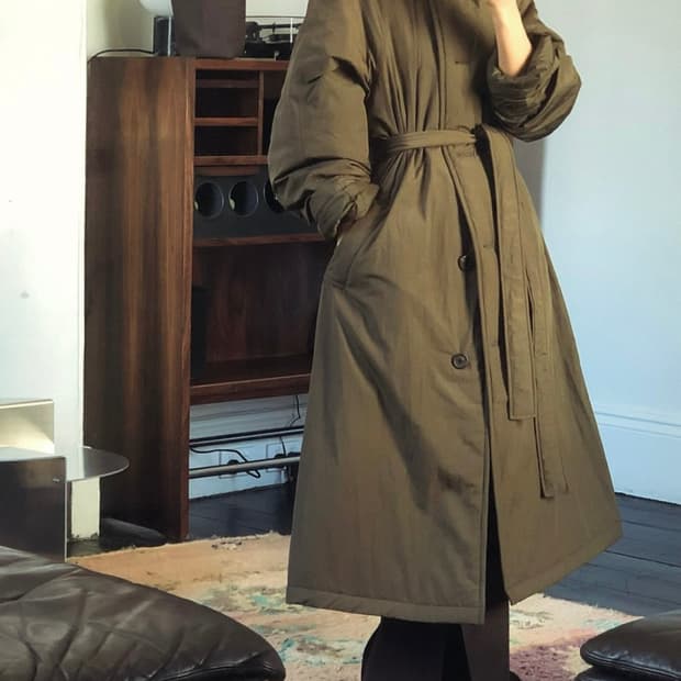 프레시라벨 freshlabel 노븐 롱 패딩 코트