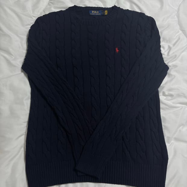 폴로 랄프로렌 네이비 니트(qr인증 가능)