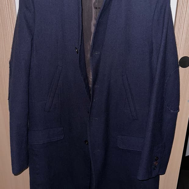 (2)언더커버 레더 칼라 슬림 울코트