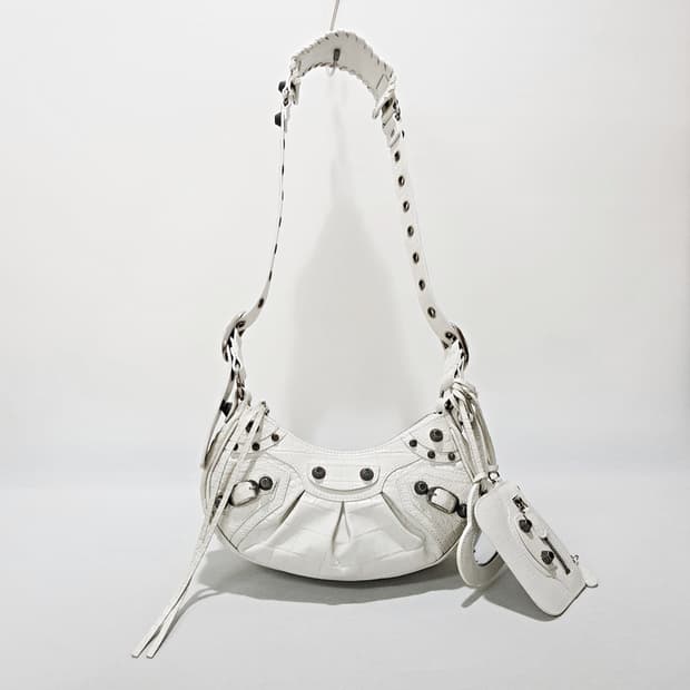 발렌시아가 크로커 패턴 르카골 숄더백 XS  