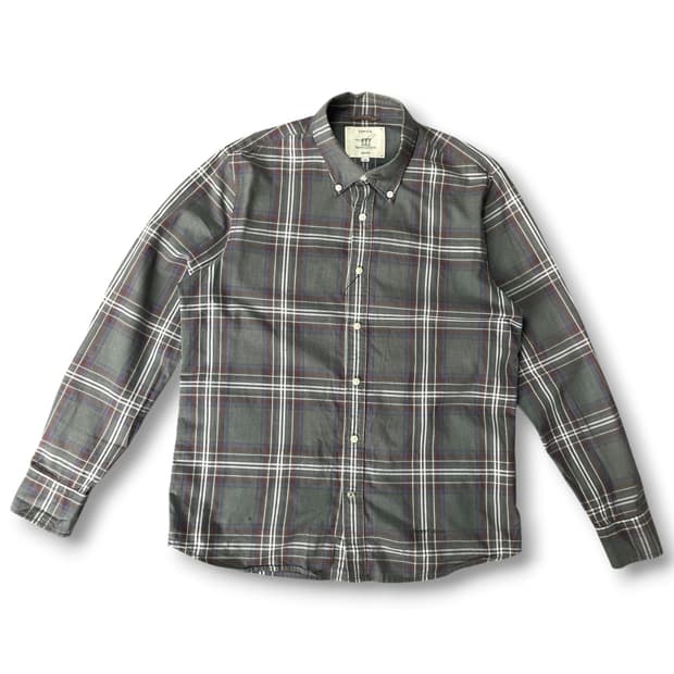 헨리코튼 딥그린 체크셔츠 95