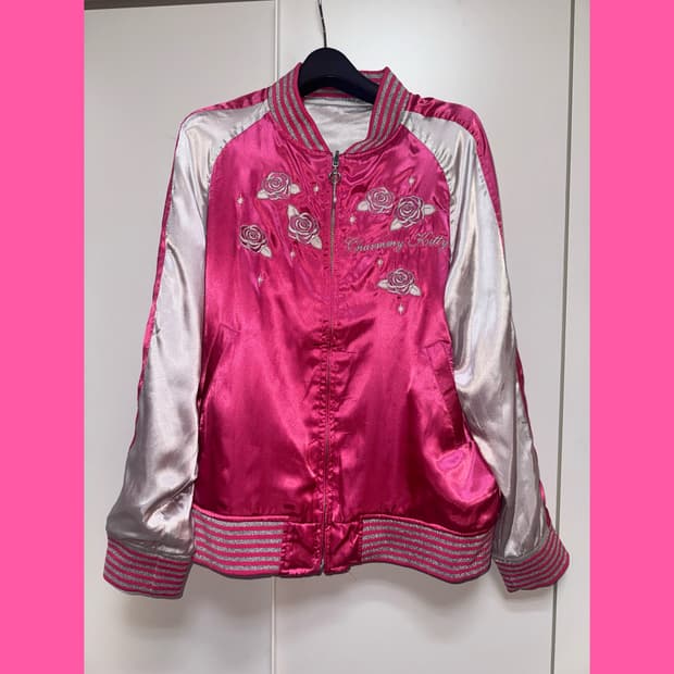 산리오 챠밍키티 리버시블 핑크 스카잔 (빈티지 데드스탁)