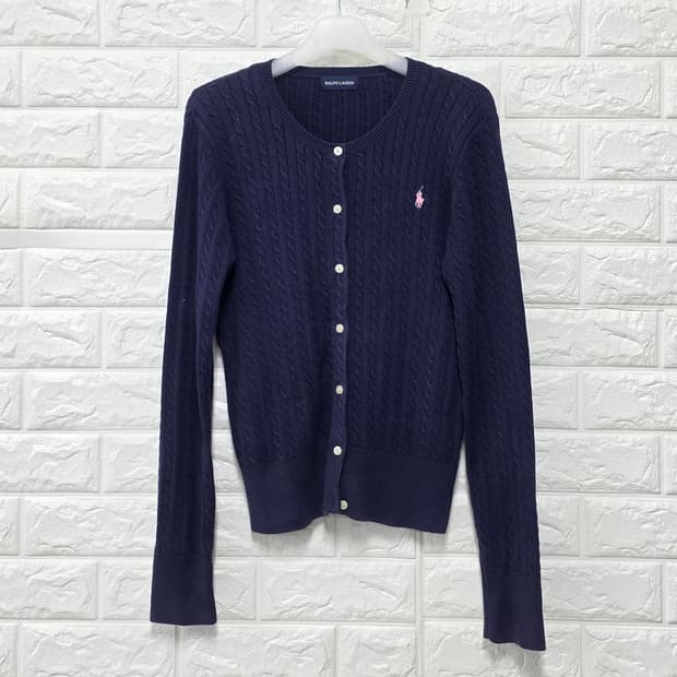 폴로랄프로렌 네이비 케이블 가디건 M