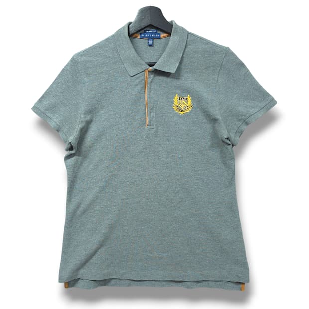 [M~L] 폴로 우먼 그레이 스키니 폴로 자수 PK 반팔 카라티셔츠