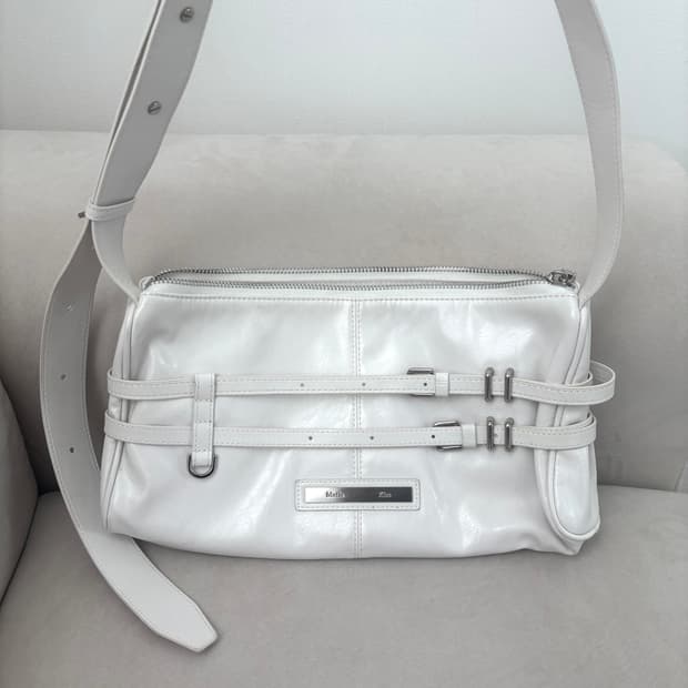 마뗑킴 더블 벨티드 스트랩 미니백 아이보리