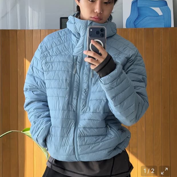 르아르 경량 패딩 m 새상품