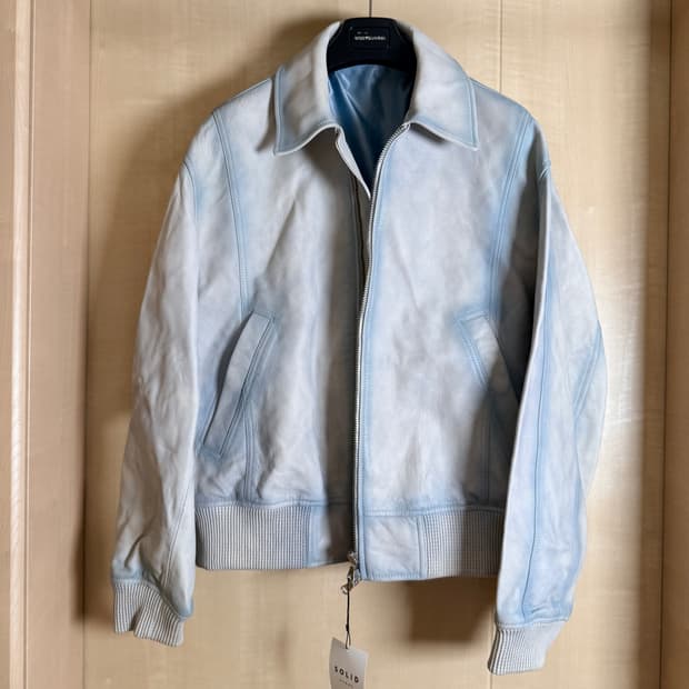 솔리드옴므 22fw 워시드 양가죽 자켓 48