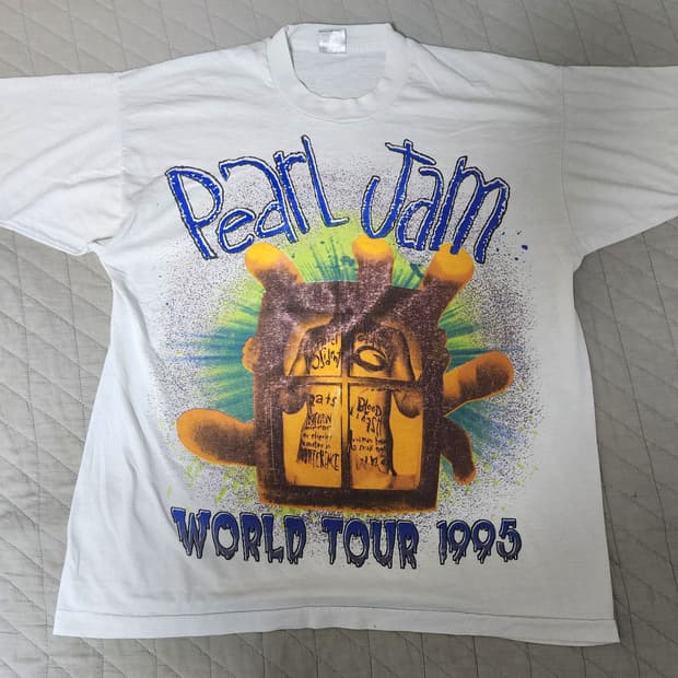 [XL] 90s 펄잼  PEARL JAM 1995 월드투어 빈티지 밴드티