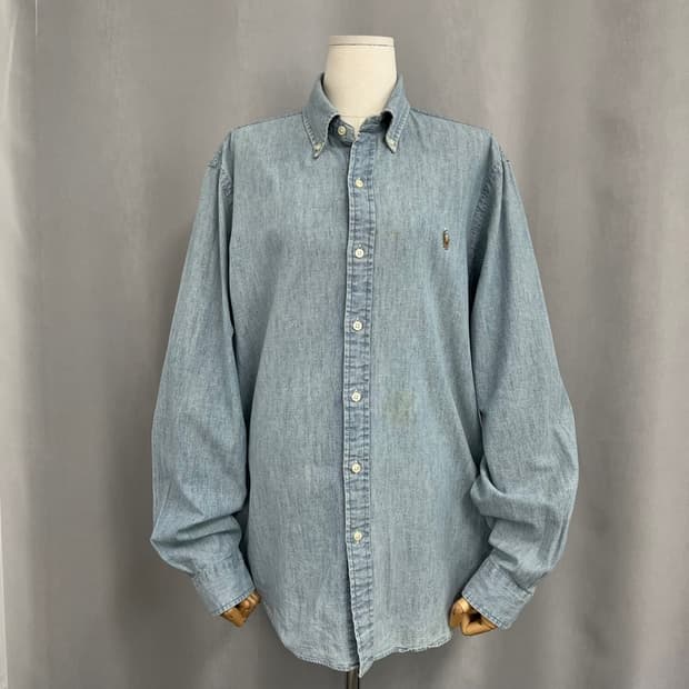 폴로 랄프 로렌 샴브레이 데님 셔츠/#3655