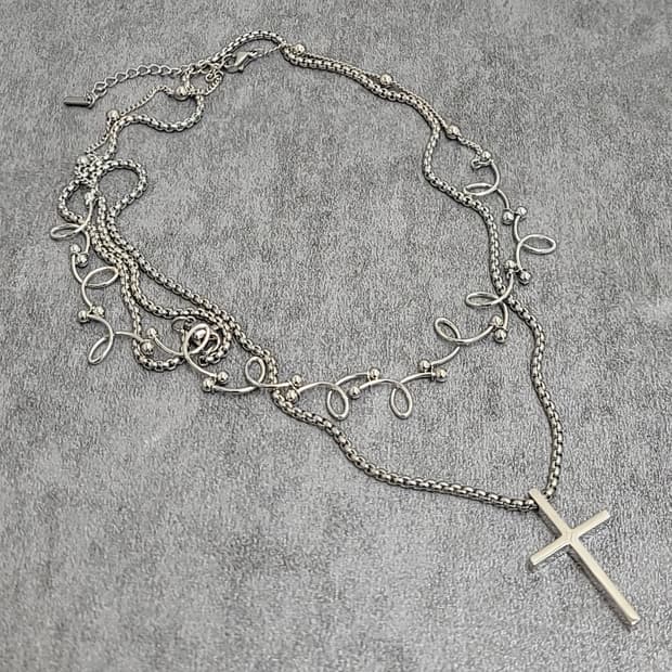 cross necklace set