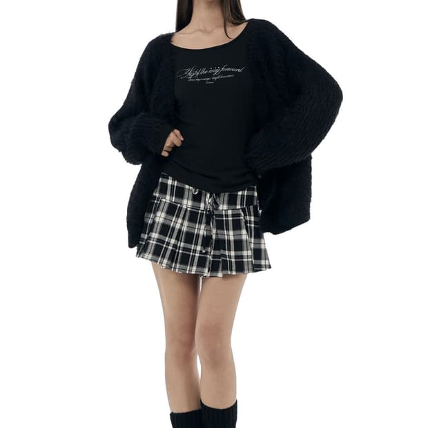 Kleesier Sugarplum hairy cardigan (black