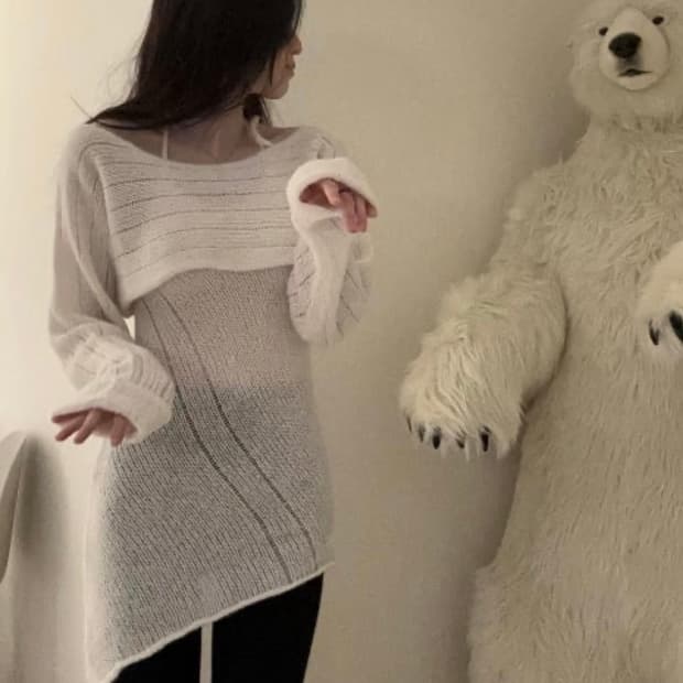 코프 come out and play 한소희니트