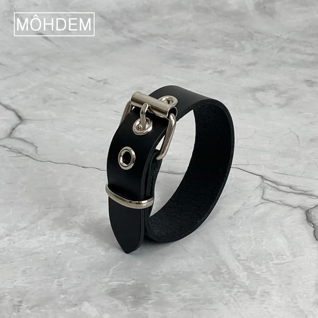 [Unisex] 소가죽 벨트 팔찌