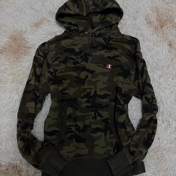 챔피온 밀리터리 후드 카모 와투케 스트릿