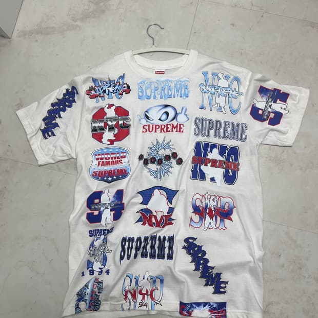슈프림 플래쉬 티셔츠 화이트-26ss