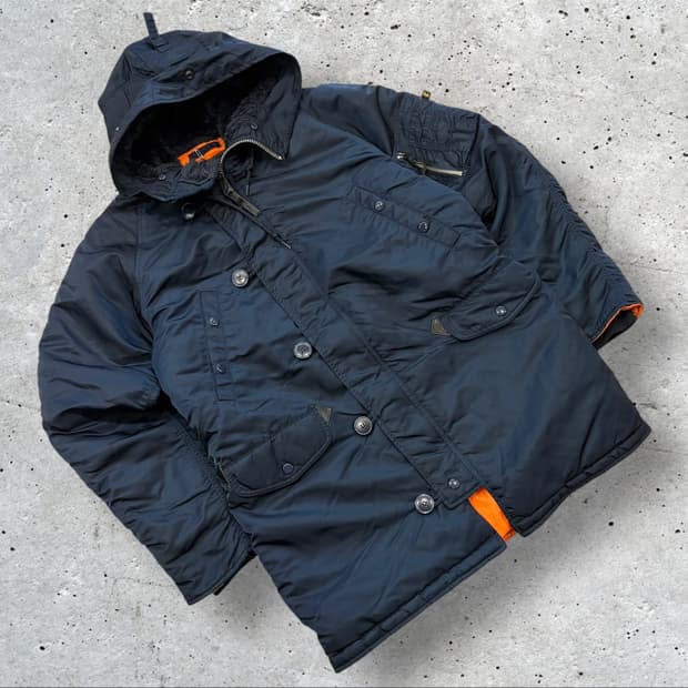 [L] 알파인더스트리 N3B 네이비 패딩 코트 B907