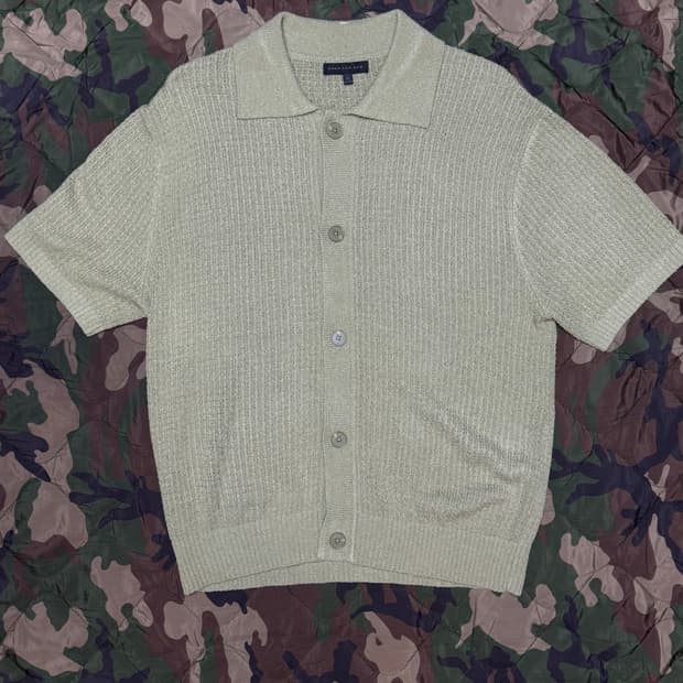 스파오 남성 반팔 니트 가디건 XL