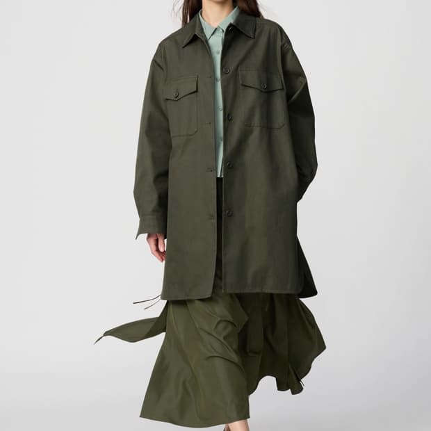 유니클로 C 셔츠형 롱 코트