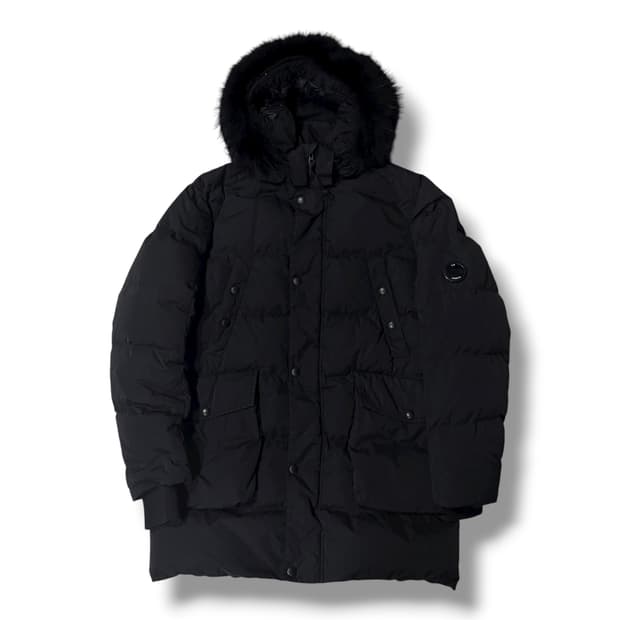 CP company 라쿤 퍼 덕다운 미드 점퍼 패딩