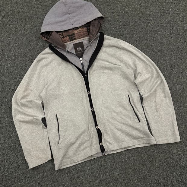 L)Japanese vintage 스트라이프 레이어드 후드집 자켓