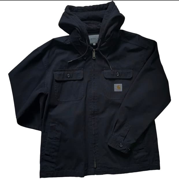 칼하트 WIP 파커 후드 셔츠 자켓 M 블랙
