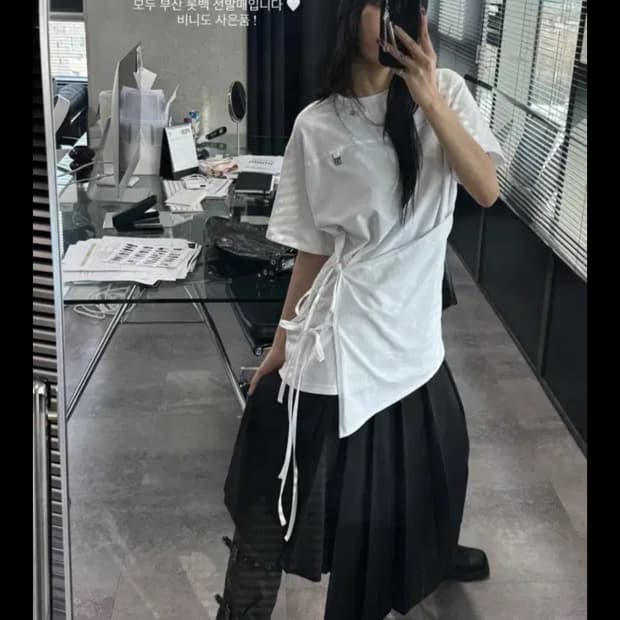 트리밍버드 2-Way Layered Pleated A-line Skirt