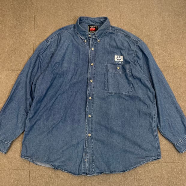 90s Wrangler 랭글러 데님셔츠 xl 