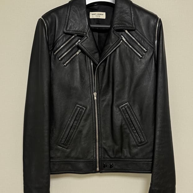 Saint Laurent 15aw 5지퍼 램스킨자켓 46