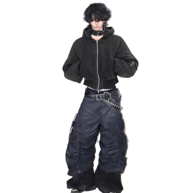 아르노드프랑스 25FW 크롭 후디봄버 재킷