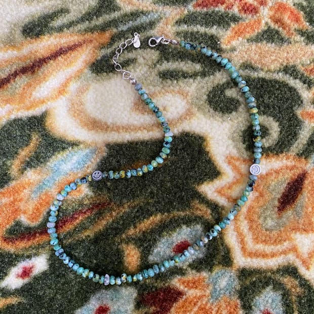 Green Gems smile necklace