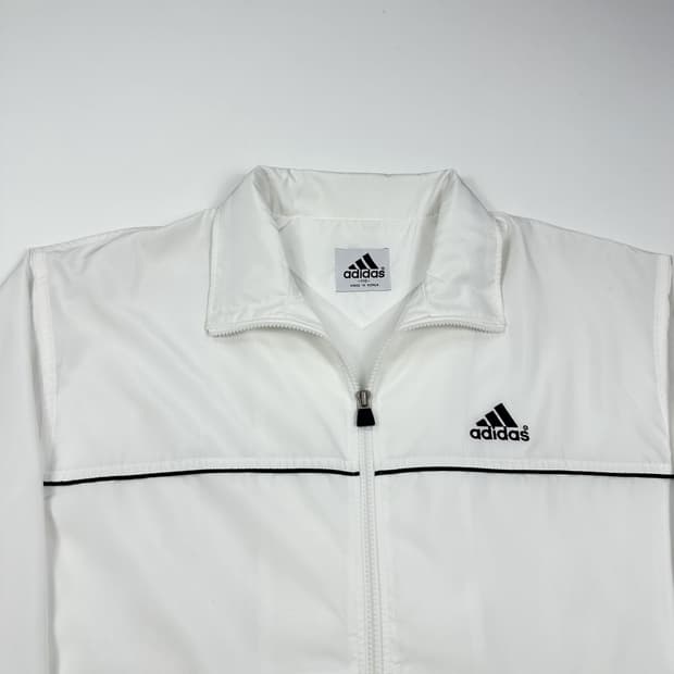 아디다스 오리지널 오버핏 화이트 바람막이자켓 (XXL)