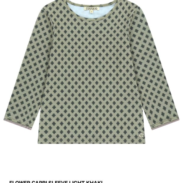 코이세이오 FLOWER CAPRI SLEEVE LIGHT KHAKI