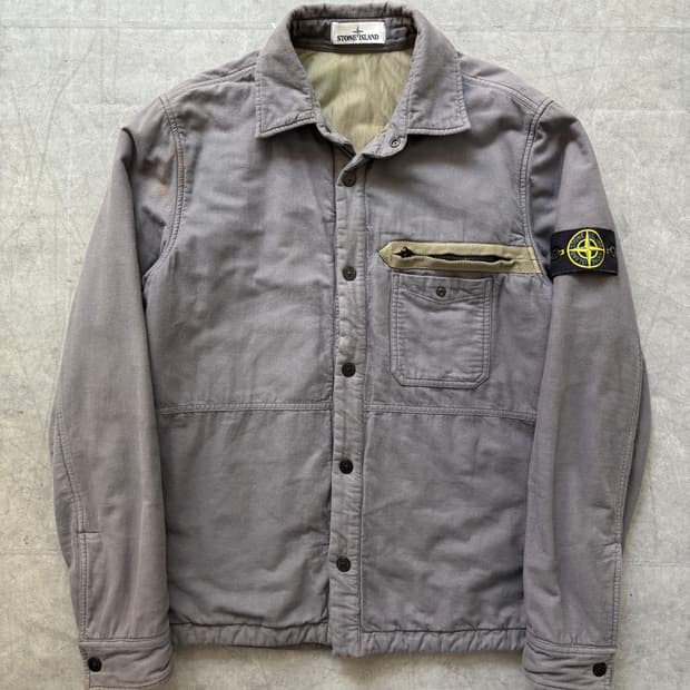 Stone Island 스톤아일랜드 차콜 컬러 와펜 셔츠 자켓