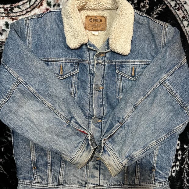 EDWIN 에드윈 데님 양털 자켓