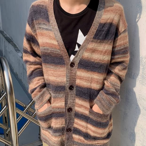 드리스 반 노튼 모헤어 롱가디건