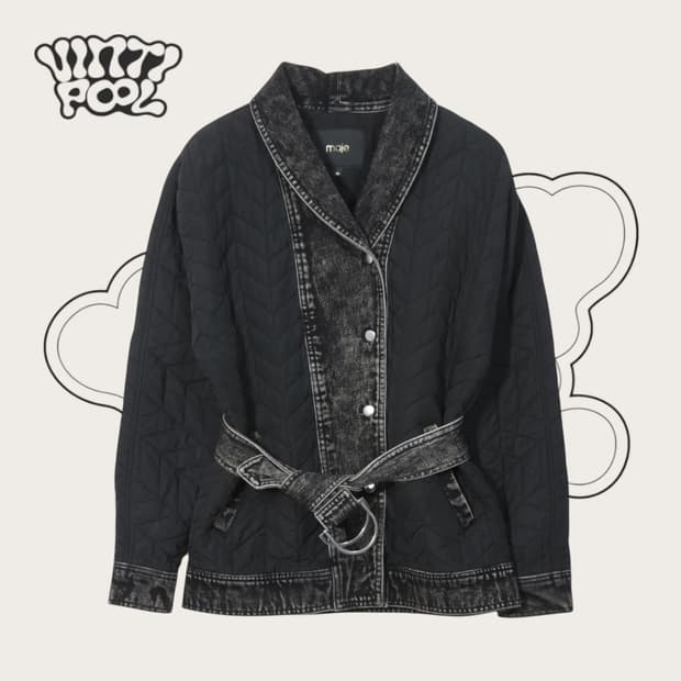 maje 마쥬 벨티드 퀄팅 자켓 36사이즈 55