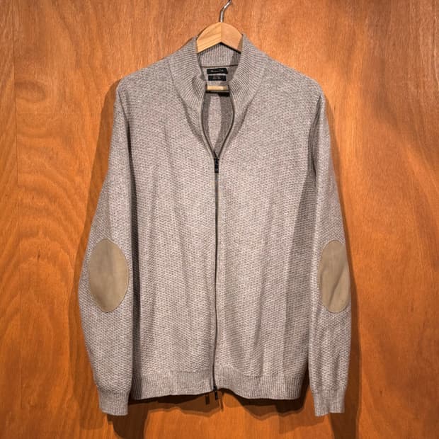 마시모두띠 엘보패치 울 니트 집업 XXL 코만도