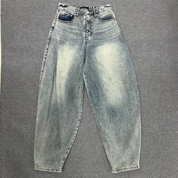 빈티지 워싱 벌룬 데님팬츠
