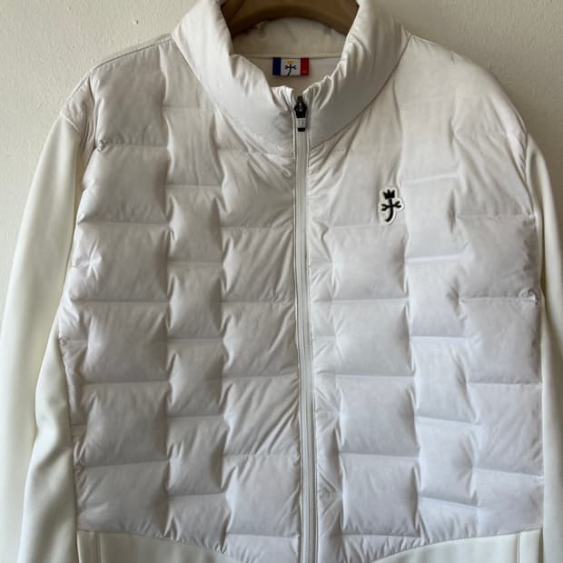 까스텔바작 남성 아이보리 기능성점퍼 패딩플리츠점퍼