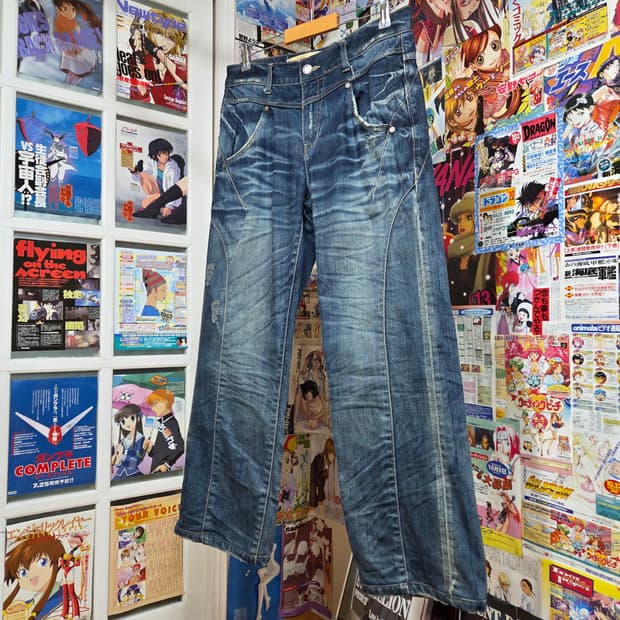 빈티지 사이드 라인 데님 팬츠