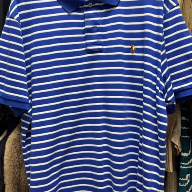 폴로 랄프로렌  스트라이프 카라티L