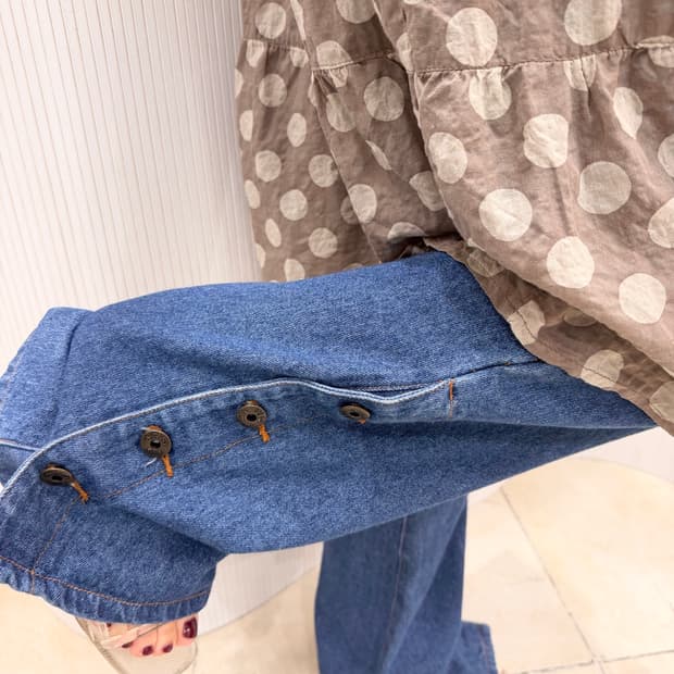 buttons deep blue denim