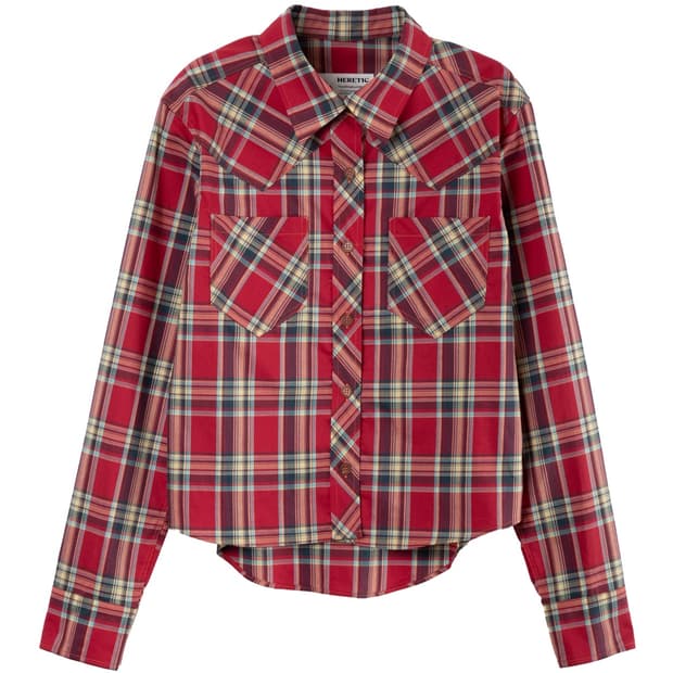 헤레틱 WESTERN CHECK SHIRT / red 판매