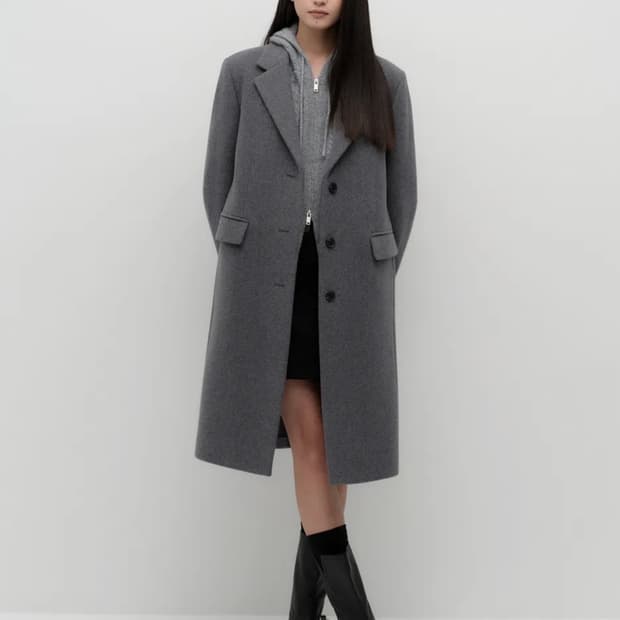 무신사스탠다드 무탠다드 우먼즈 캐시미어 블렌드 코트 그레이 M 새상품