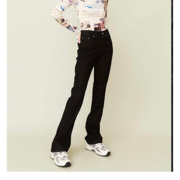 Kijun 8 핀턱 데님 블랙 S