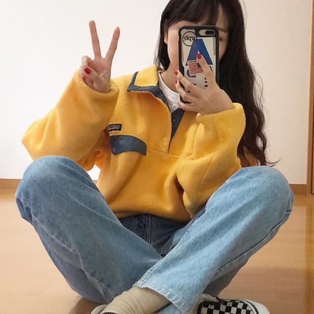 90S PATAGONIA 신칠라 스냅티 골드 - M