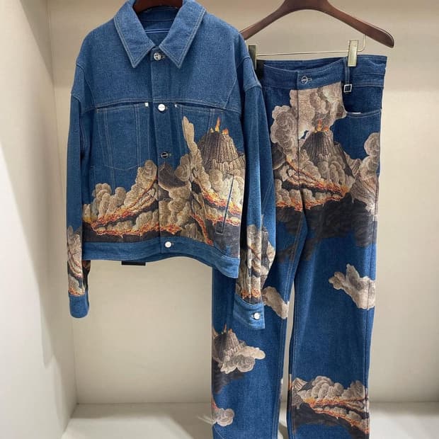 우영미 23fw 컬렉션 볼케이노 데님 셋업 48, 48