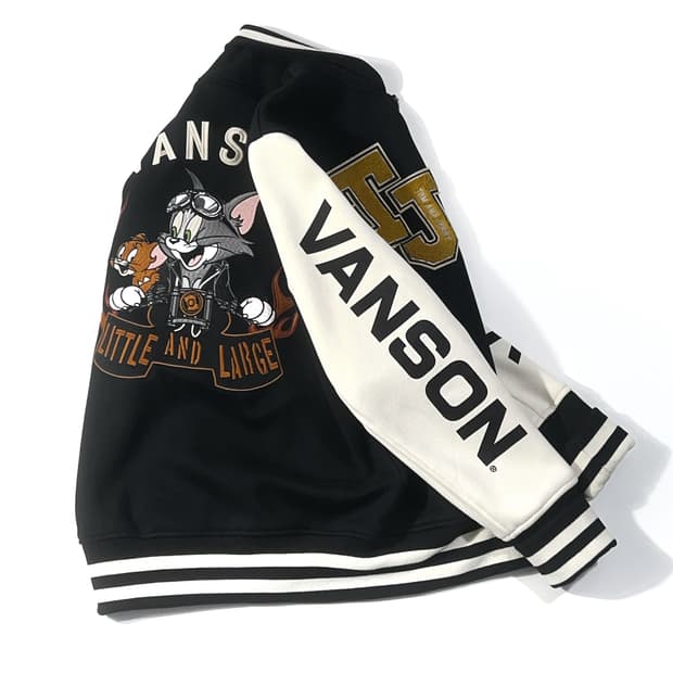 Vanson Leather Tom&jerry Varsity Jacket